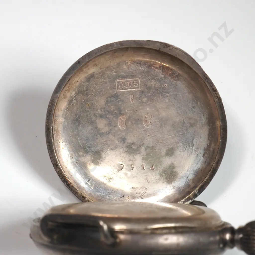 Sterling Silver Half Hunter Wristwatch - Pocket Watch Conversion A/F - Glass Missing Image 1++