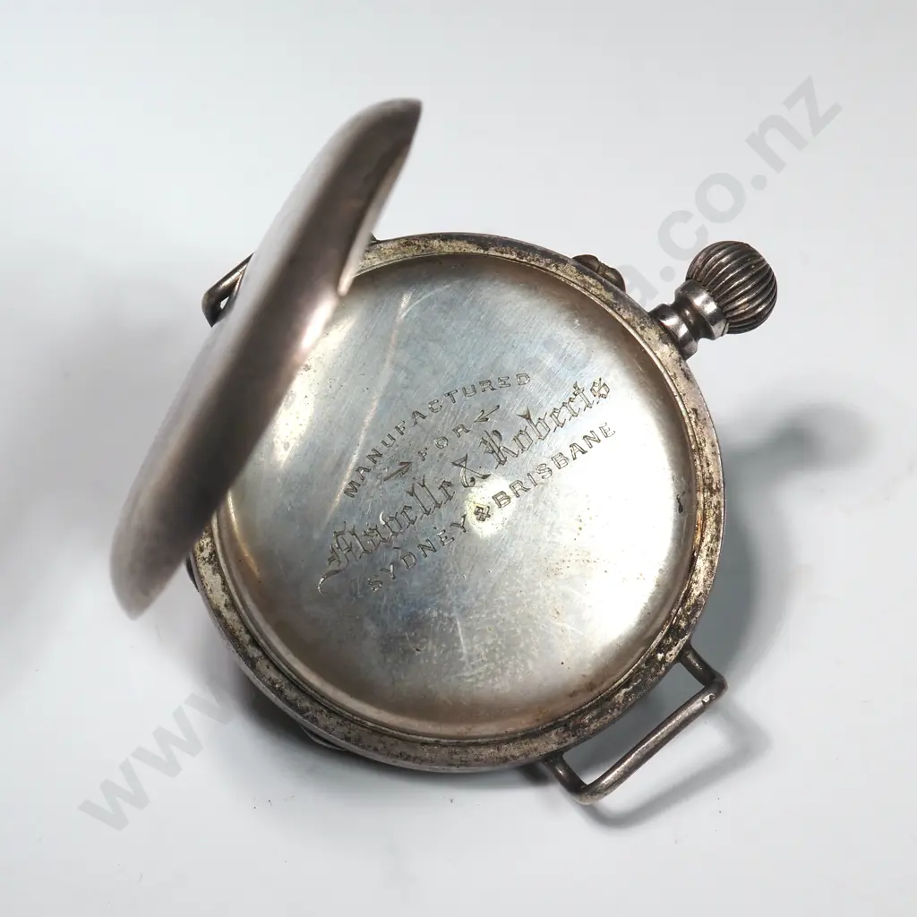 Sterling Silver Half Hunter Wristwatch - Pocket Watch Conversion A/F - Glass Missing Image 1++