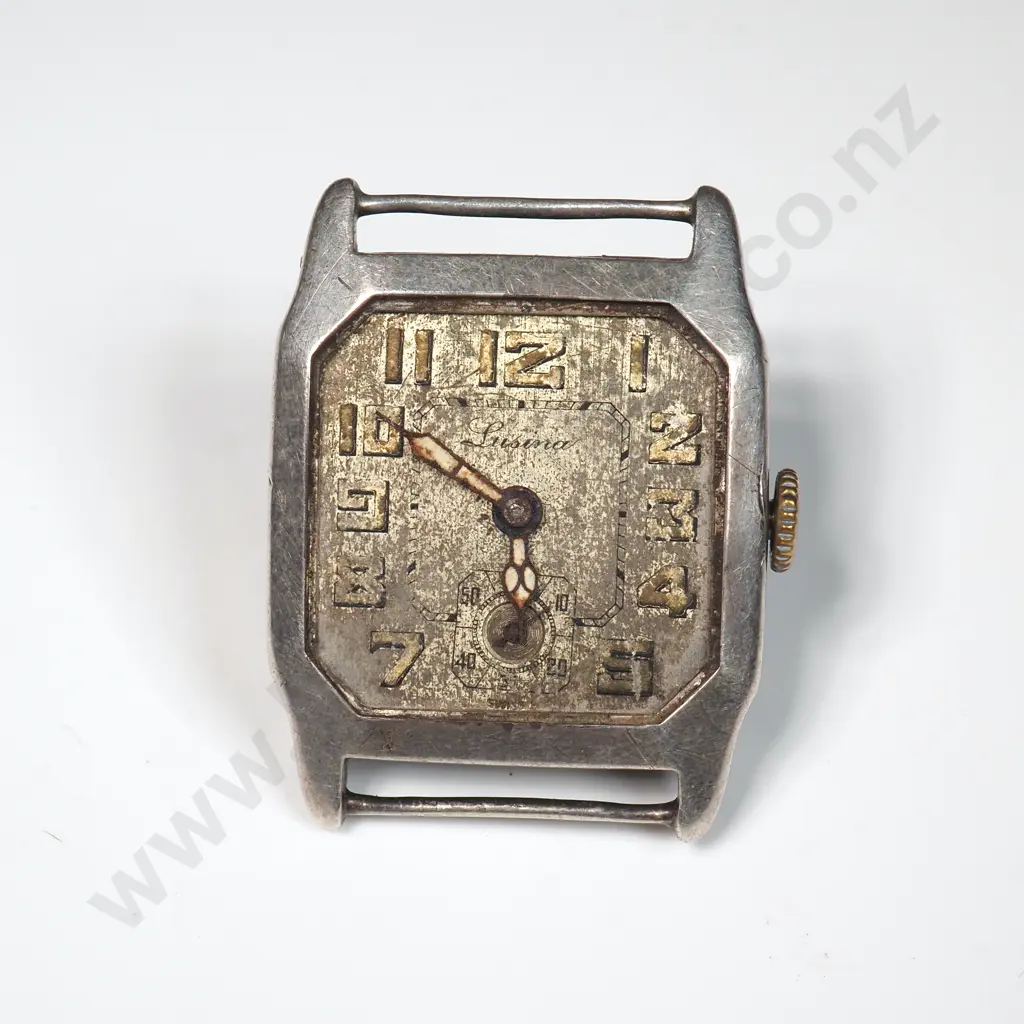 Antique Sterling Silver Wristwatch Head A/F Image 1++