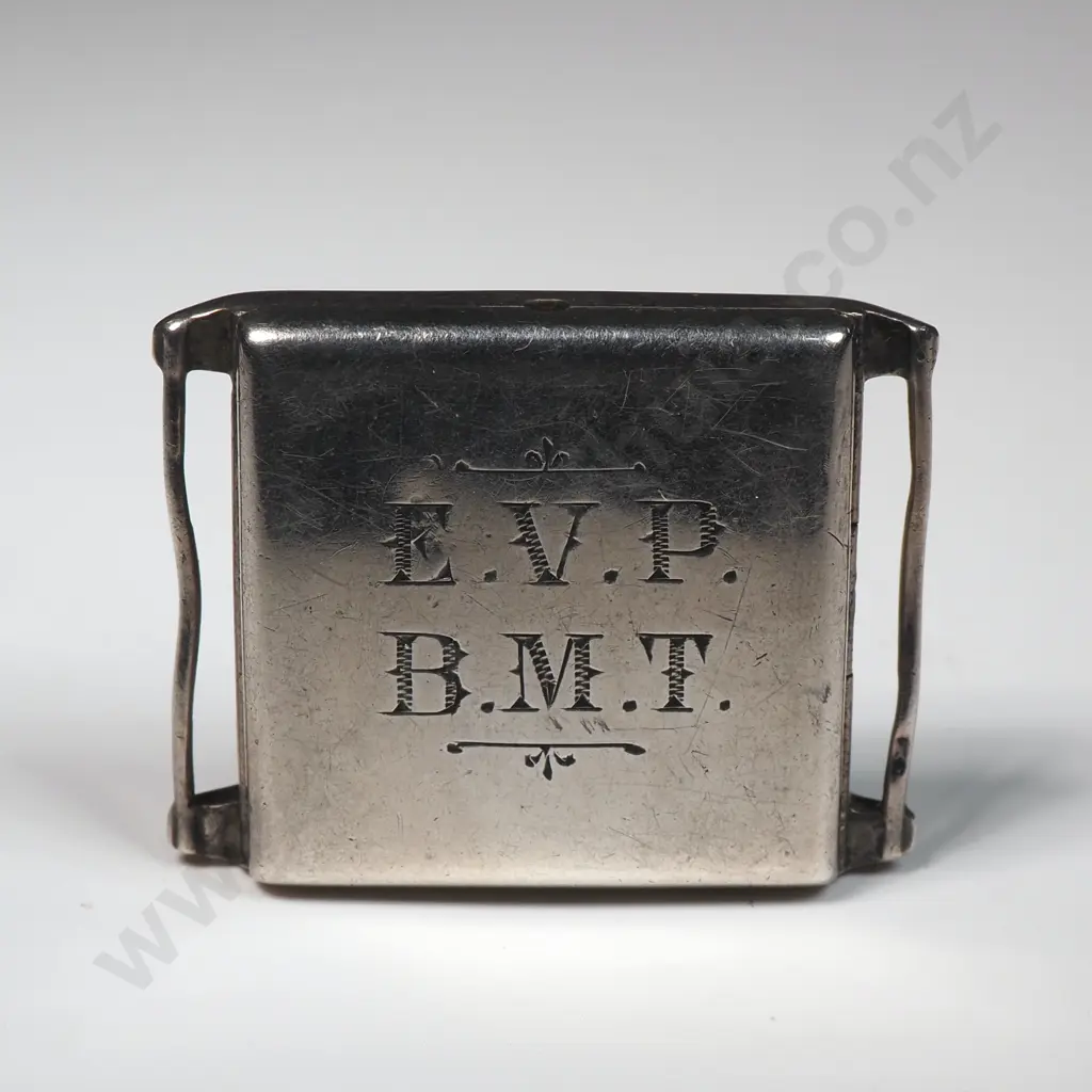 Antique Sterling Silver Square Watch Case Image 1++