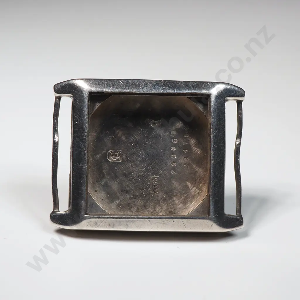 Antique Sterling Silver Square Watch Case Image 1++