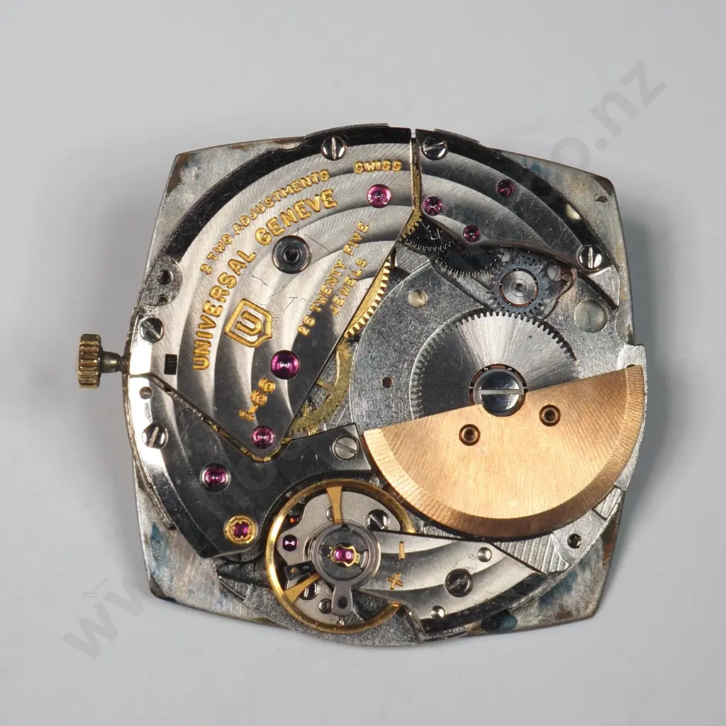 Universal Geneve Golden Shadow Automatic Wristwatch Movement & Dial Image 1++