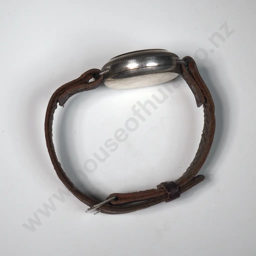Antique Harwood Sterling Silver Trench Watch Image 1++