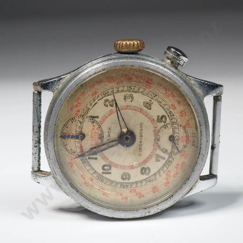 Vintage Pierce Chronograph Manual Wind Wristwatch Head Image 1++