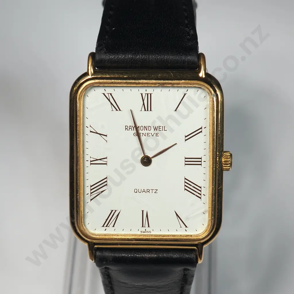Raymond Weil Quartz Tank Style 18ct Gold-Plated Wristwatch Image 1++