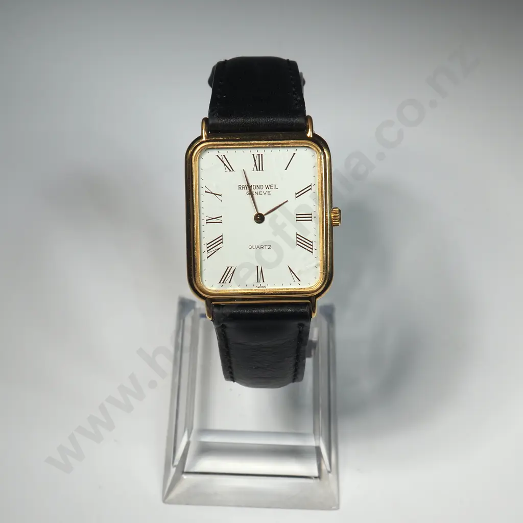 Raymond Weil Quartz Tank Style 18ct Gold-Plated Wristwatch Image 1++