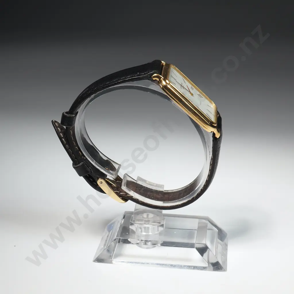 Raymond Weil Quartz Tank Style 18ct Gold-Plated Wristwatch Image 1++