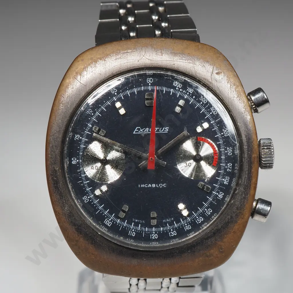 1970's Exactus Chronograph Wristwatch Image 1++