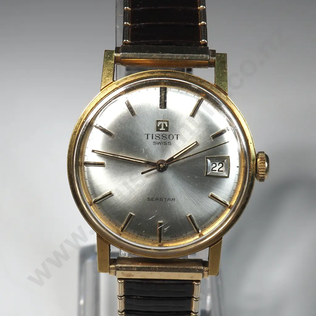 Gents Rolled Gold Tissot Manual Wind Seastar Wristwatch Image 1++