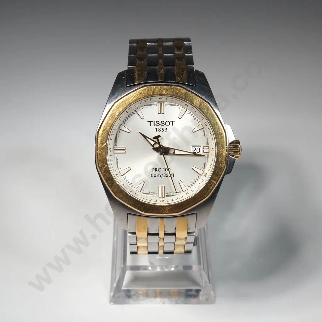 Tissot PRC100 Quartz Two Tone Wristwatch Image 1++