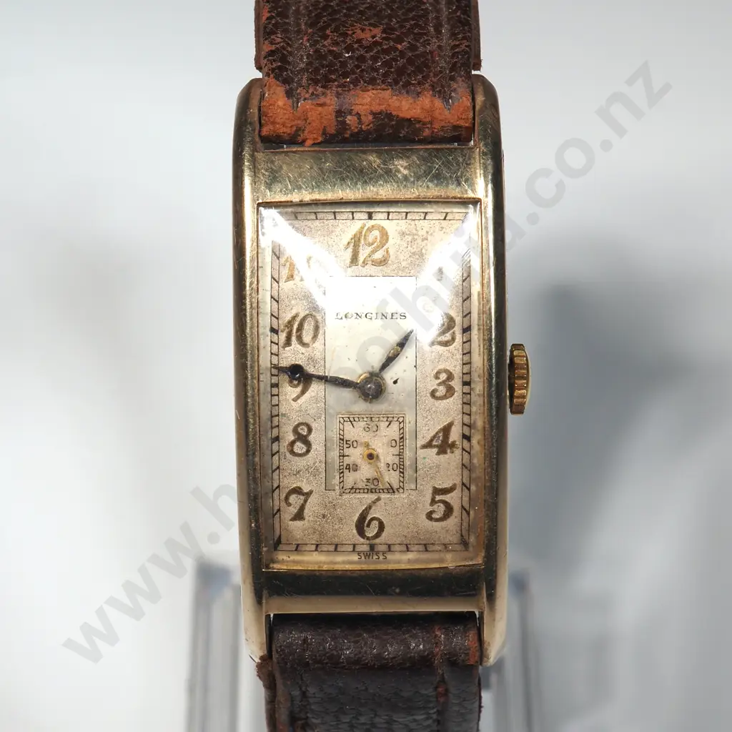 Rolled Gold 1940's Longines Gents Tank Wristwatch Image 1++