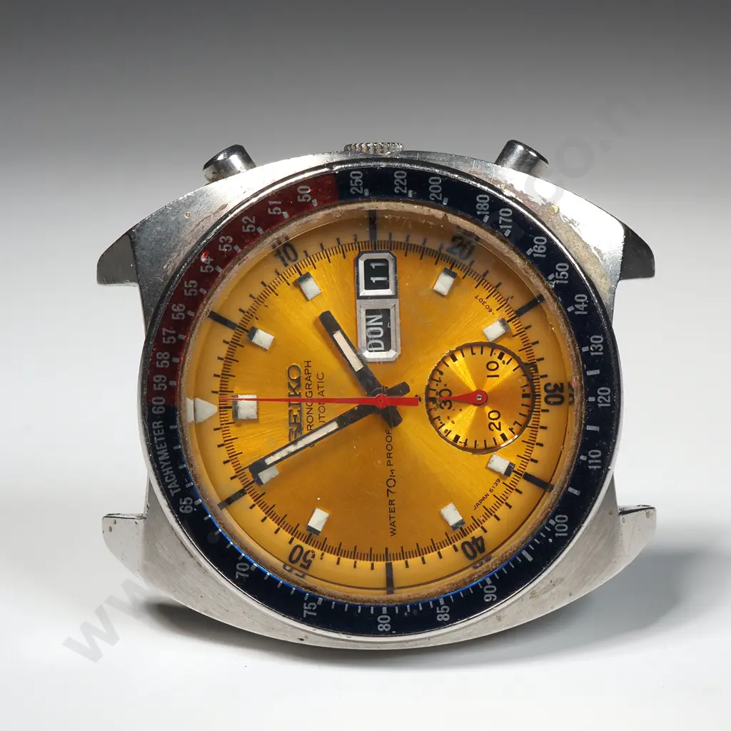 Vintage Seiko Automatic Chronograph Wristwatch Pogue: Model 6139-6000 Image 1++