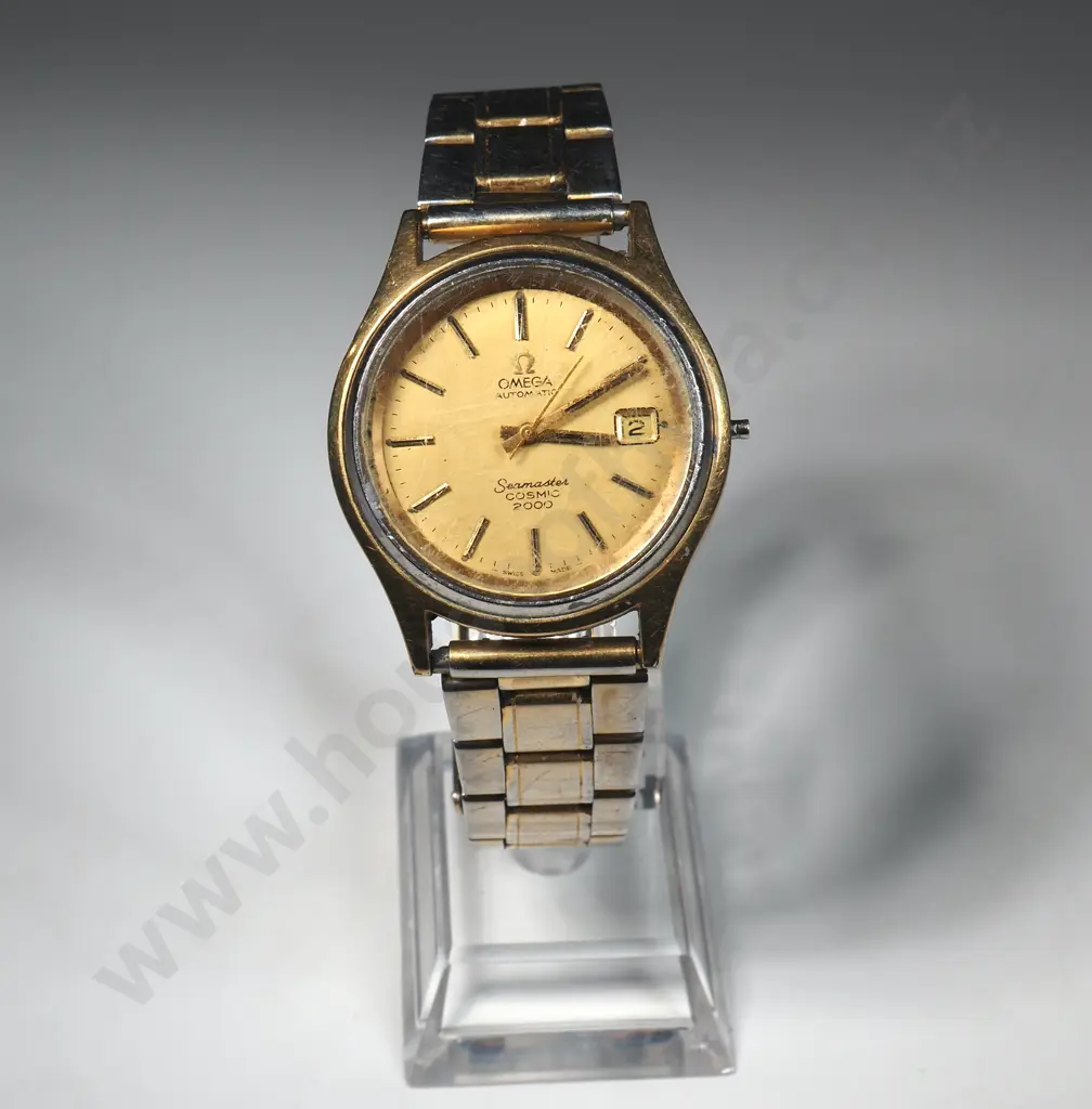 Vintage Gents Rolled Gold Omega Automatic Seamster Cosmic 2000 Wristwatch - Missing Crown Image 1++