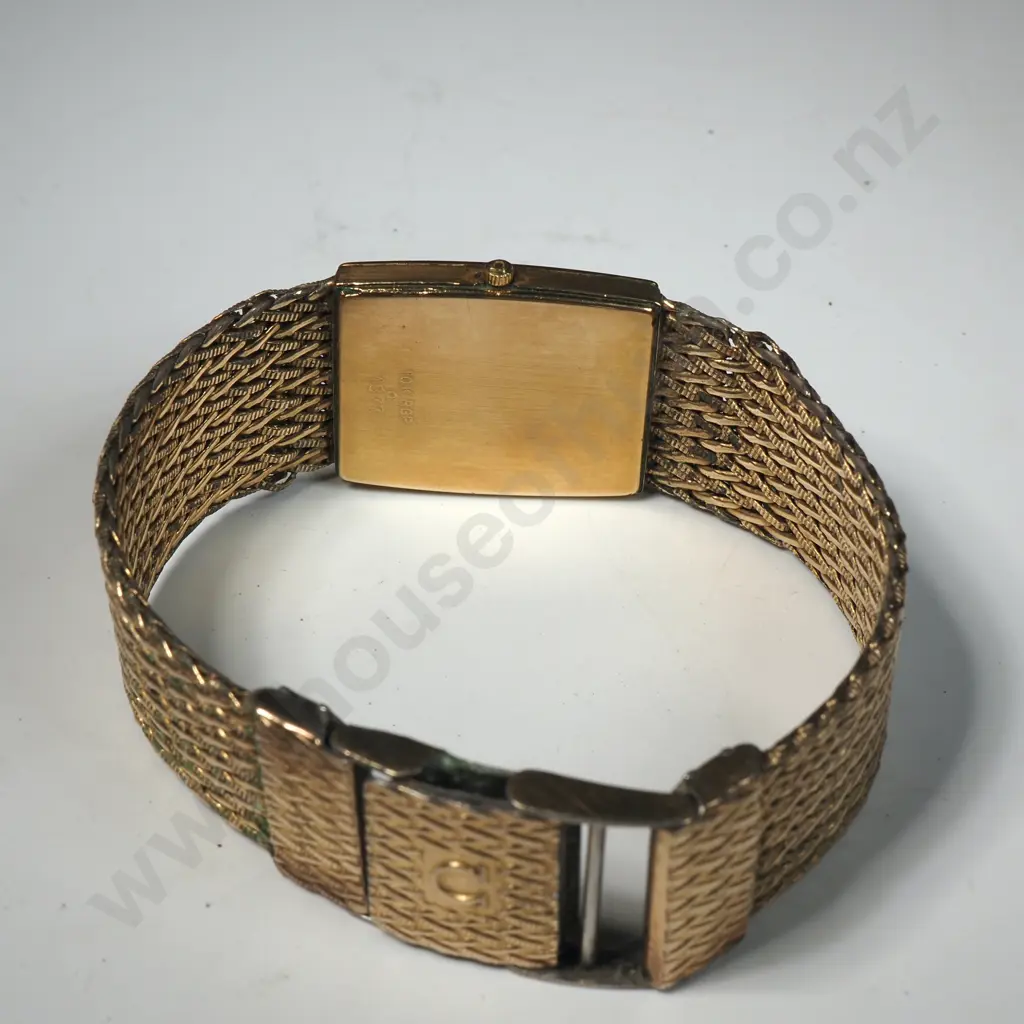 Rolled Gold Omega Deville Quartz Wristwatch w Original Booklet Image 1++
