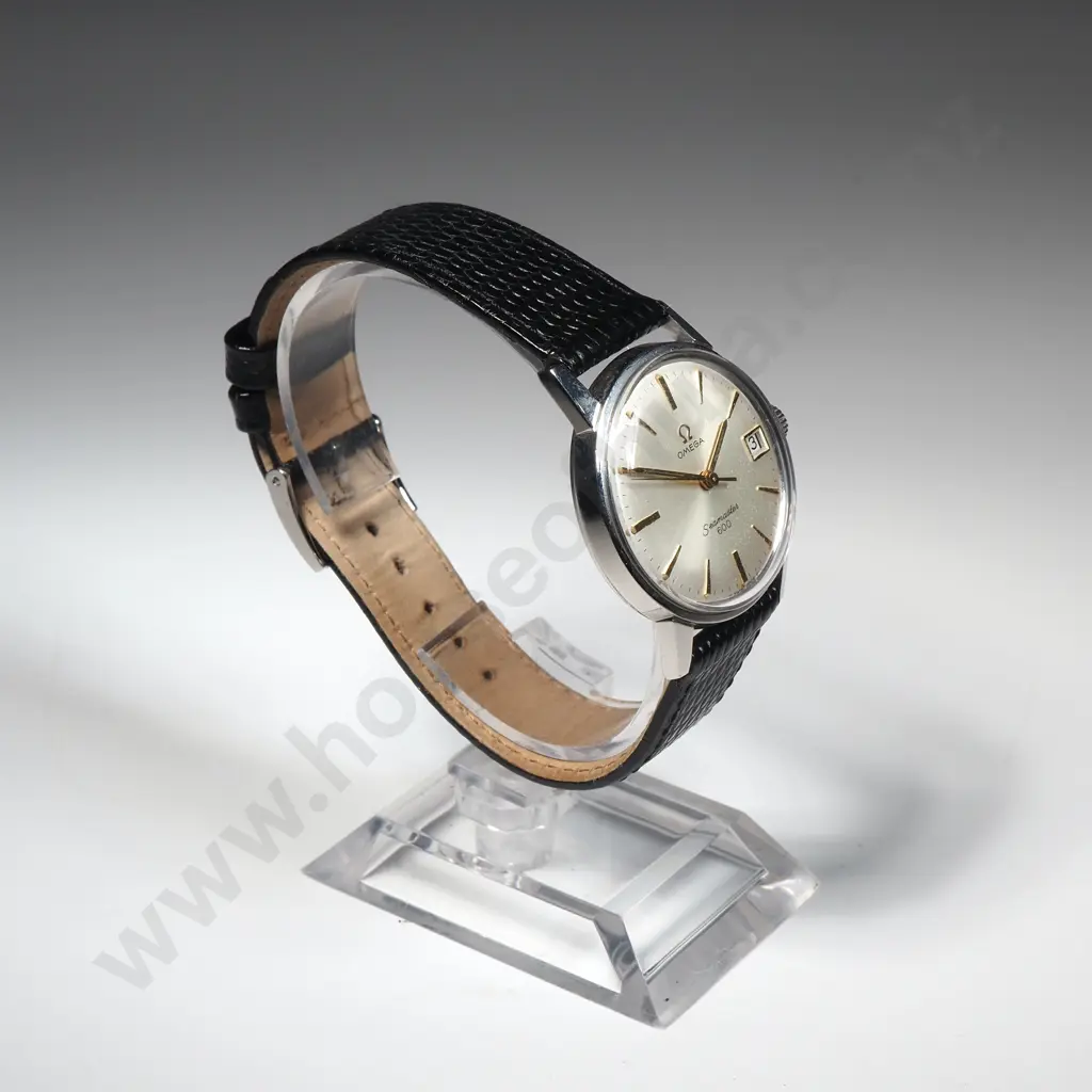 Vintage Omega Seamaster 600 Watch w Black Leather Strap Image 1++