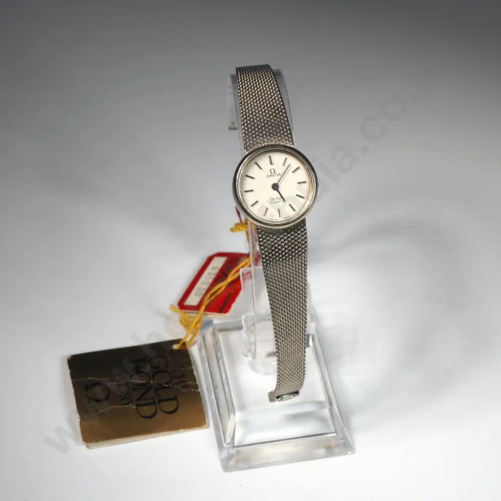 Ladies Omega Wristwatch w Case Back Sticker & Hang Tags - New Old Stock Image 1++