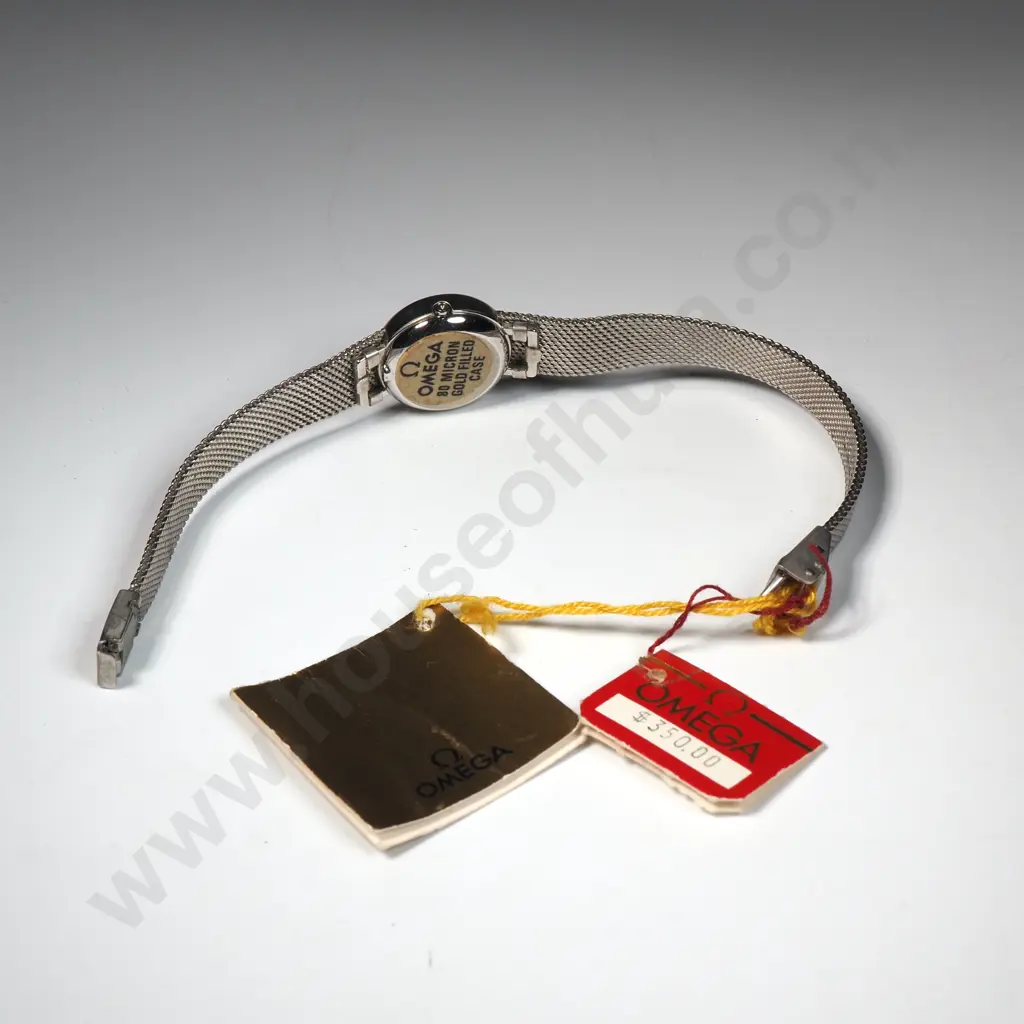 Ladies Omega Wristwatch w Case Back Sticker & Hang Tags - New Old Stock Image 1++