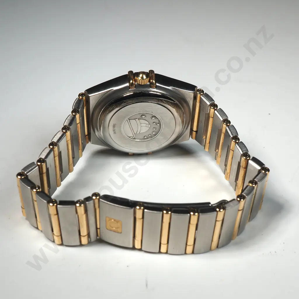 18ct Gold & Stainless Steel Ladies Omega Constellation Automatic Wristwatch Image 1++