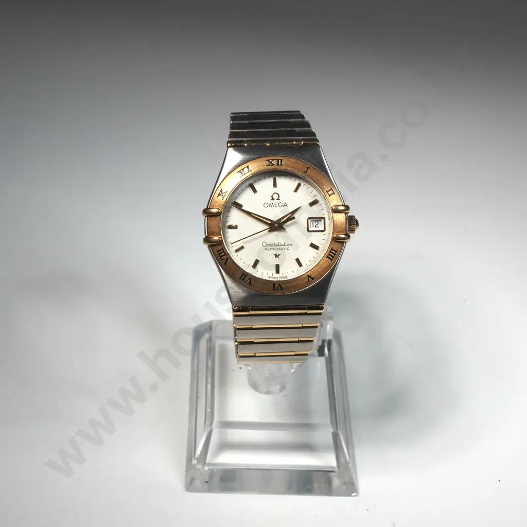 18ct Gold & Stainless Steel Ladies Omega Constellation Automatic Wristwatch Image 1++