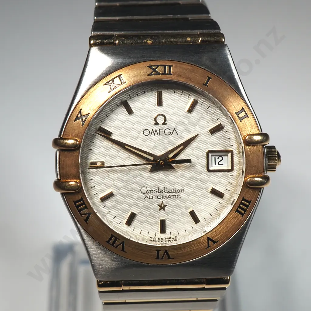 18ct Gold & Stainless Steel Ladies Omega Constellation Automatic Wristwatch Image 1++