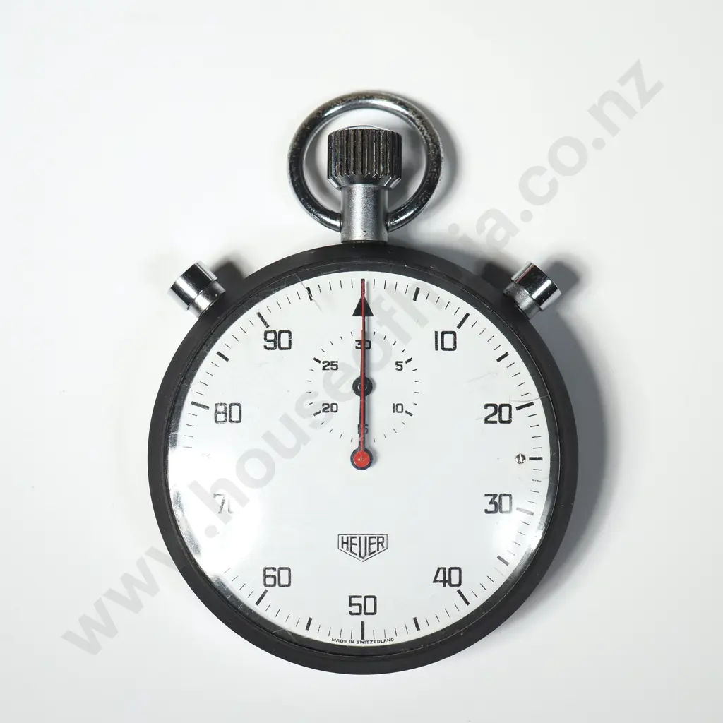 Vintage Heuer Split Second Stop Watch in Original Box - Excellent Image 1++