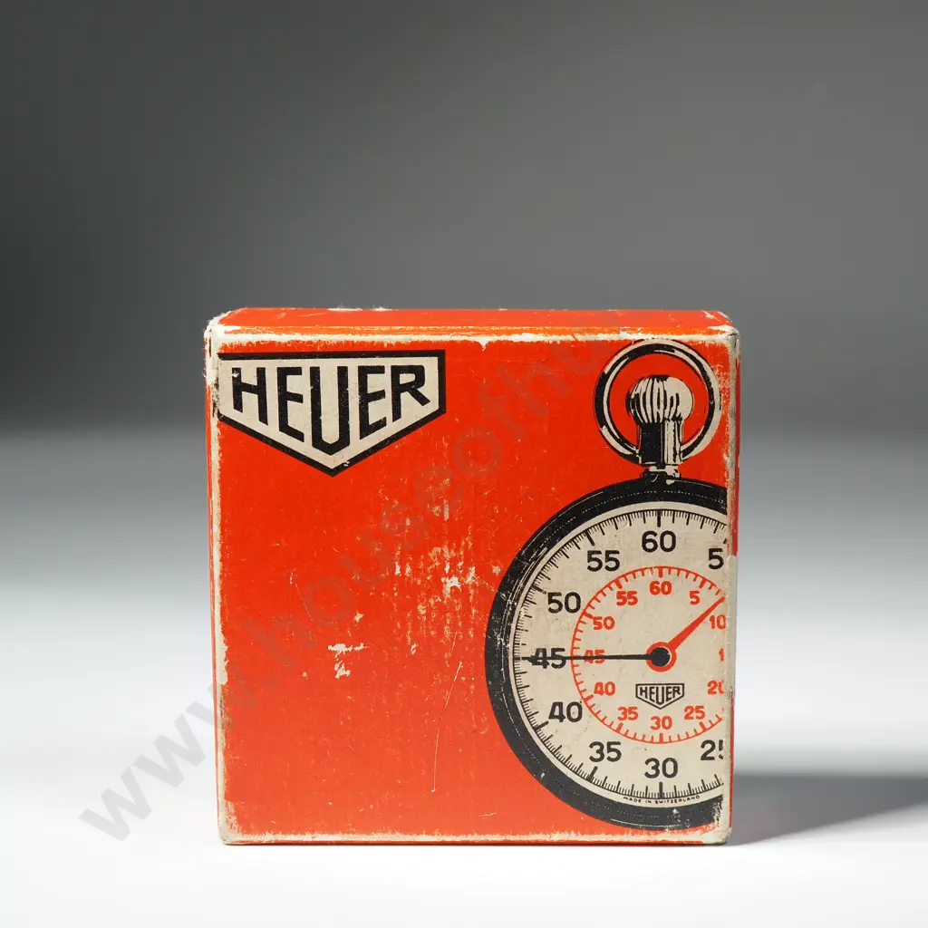 Vintage Heuer Split Second Stop Watch in Original Box - Excellent Image 1++