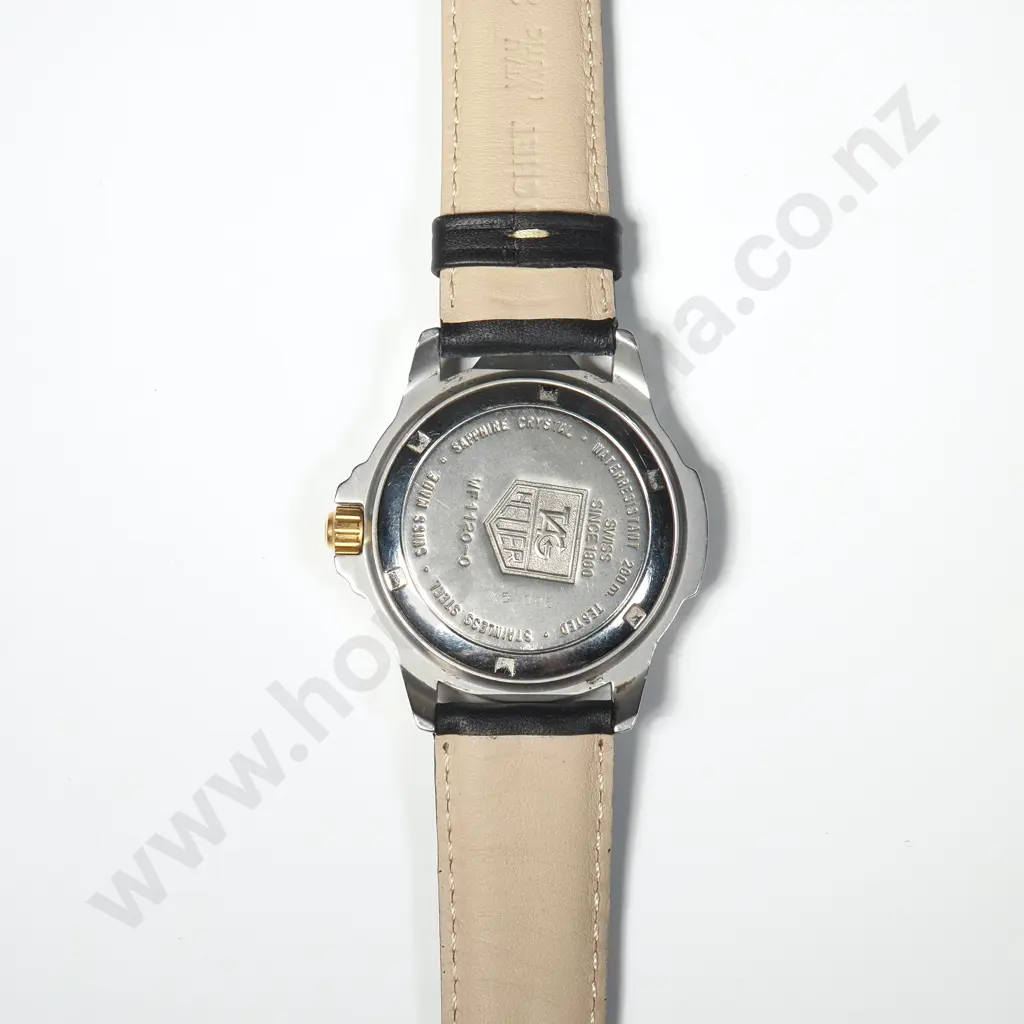 Tag Heur Professional Two Tone Wristwatch on Later Leather Strap Image 1++