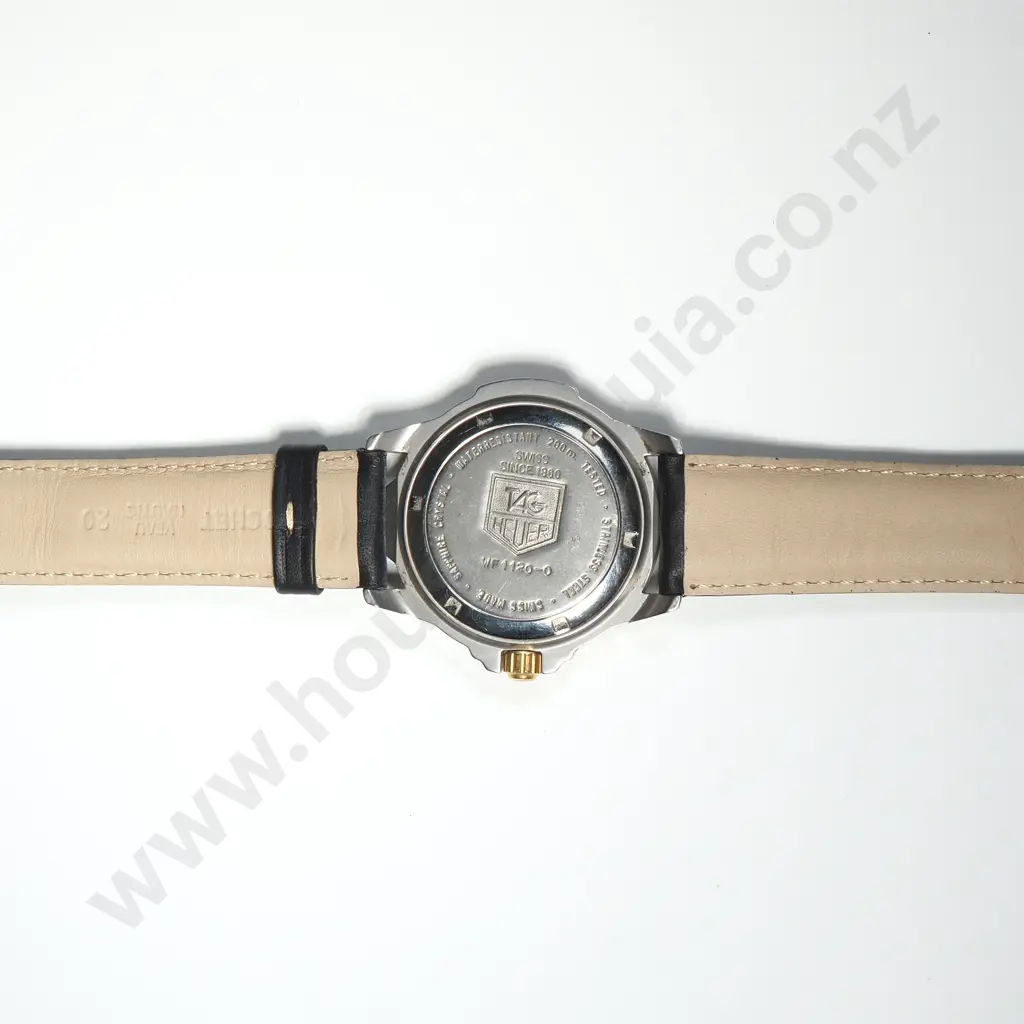 Tag Heur Professional Two Tone Wristwatch on Later Leather Strap Image 1++