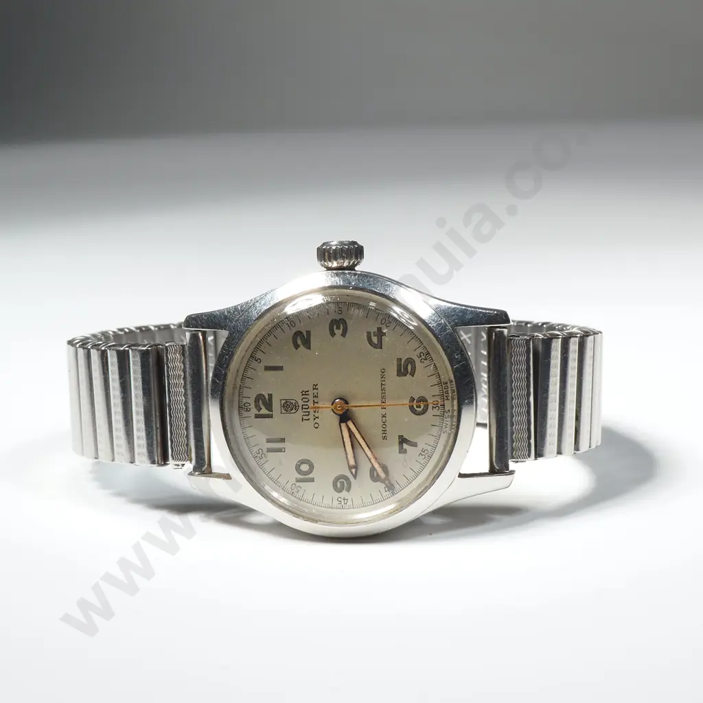 Vintage 1940's Tudor Oyster Wristwatch on Flex Strap Image 1++