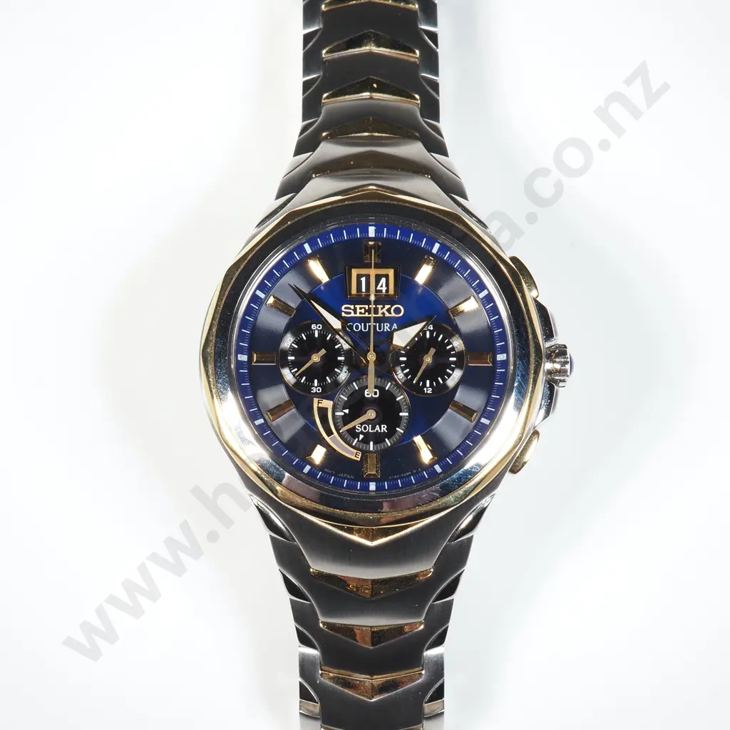 Seiko Coutura Crono 45.5mm Watch w Extra Link Image 1++