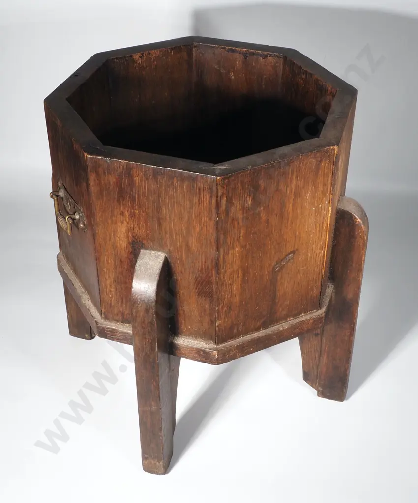 Vintage Chinese / South East Asian Octagonal Hardwood Planter Image 1++