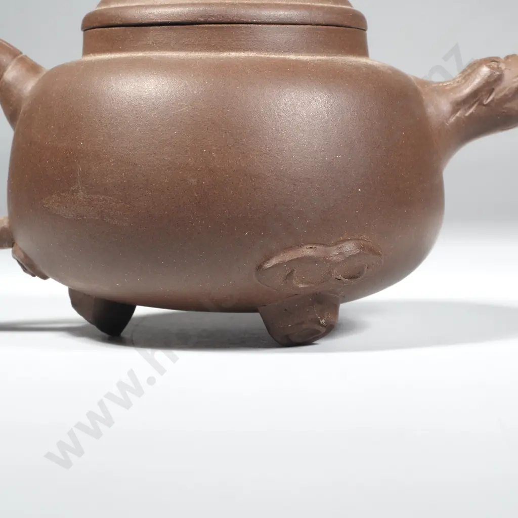 Vintage Yixing Clay Zisha Teapot - Dragon Spout Image 1++
