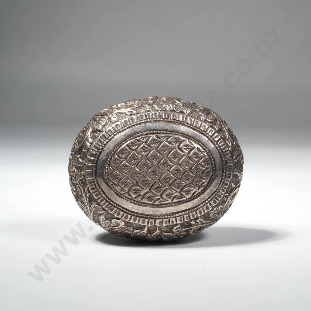 Impressive Indian Sterling Silver BHUJ Snuff Box Image 1++