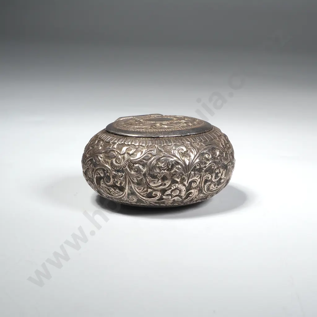 Impressive Indian Sterling Silver BHUJ Snuff Box Image 1++