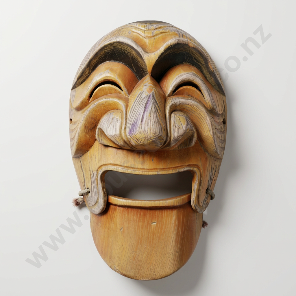 Vintage Korean Traditional Hahoe Mask Image 1++