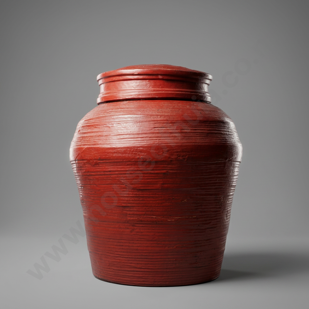 Traditional Lacquered Bamboo Coil Container Handcrafted by Spirally Coiling or Weaving Strips of Pliable Bamboo Image 1++