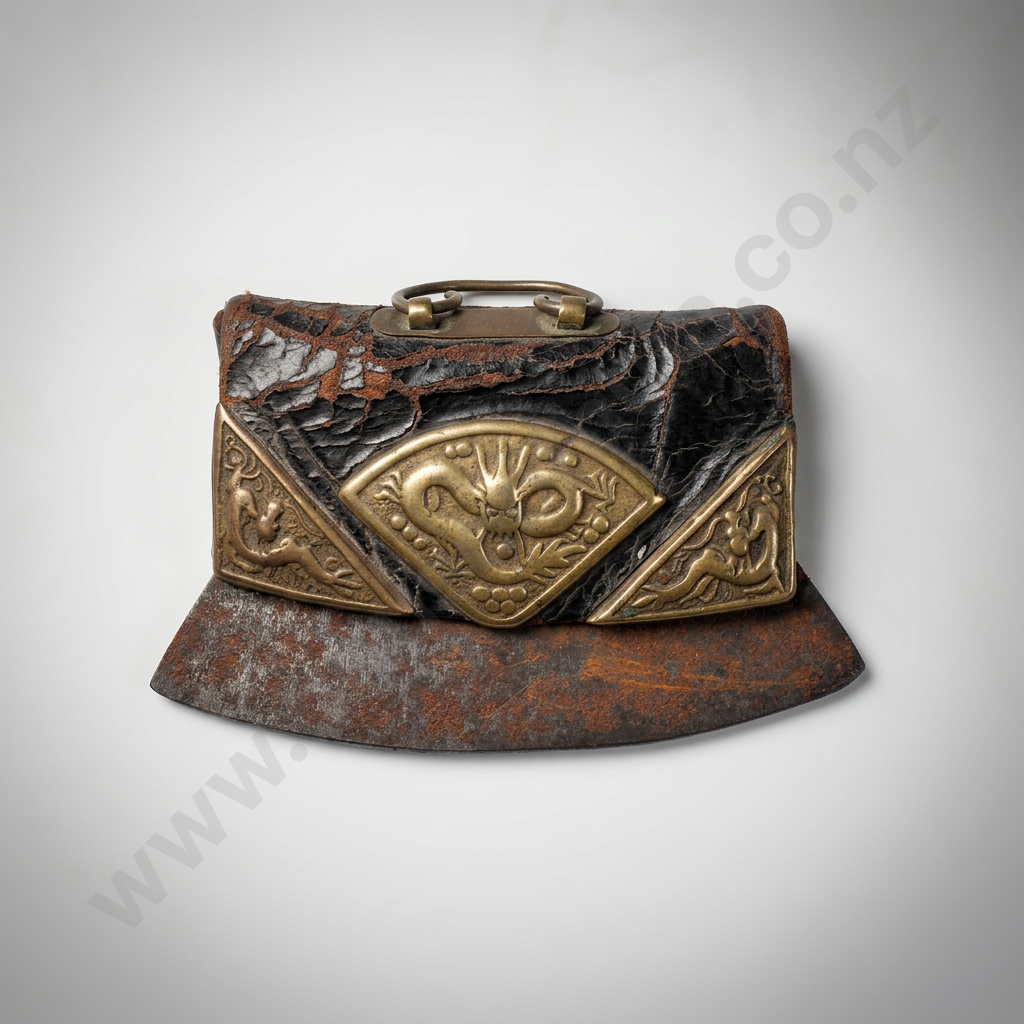 Nineteenth Ancient Chinese or Tibetan Tinder Flint Pouch, Known a a Chuckmuck or Mechag Image 1++