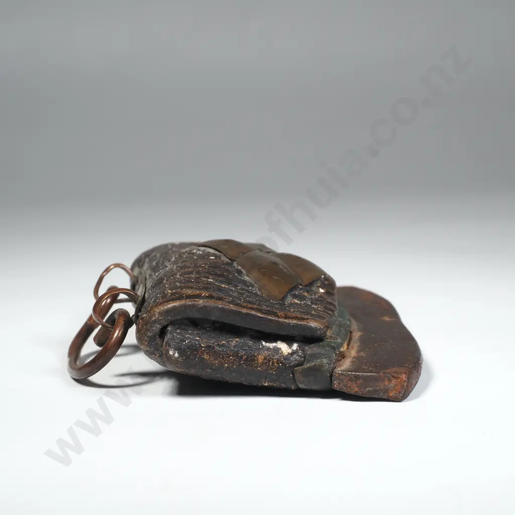 Nineteenth  Ancient Chinese or Tibetan Tinder Flint Pouch, Known a a Chuckmuck or Mechag Image 1++