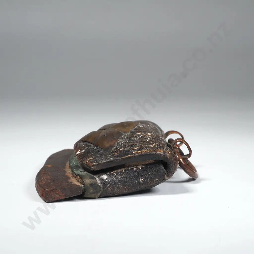 Nineteenth  Ancient Chinese or Tibetan Tinder Flint Pouch, Known a a Chuckmuck or Mechag Image 1++