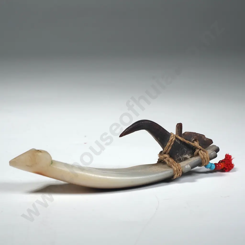 Traditional Pacific Islands Fishing Lure, Possibly from the Solomon Islands. Made from Mother of Pearl Image 1++