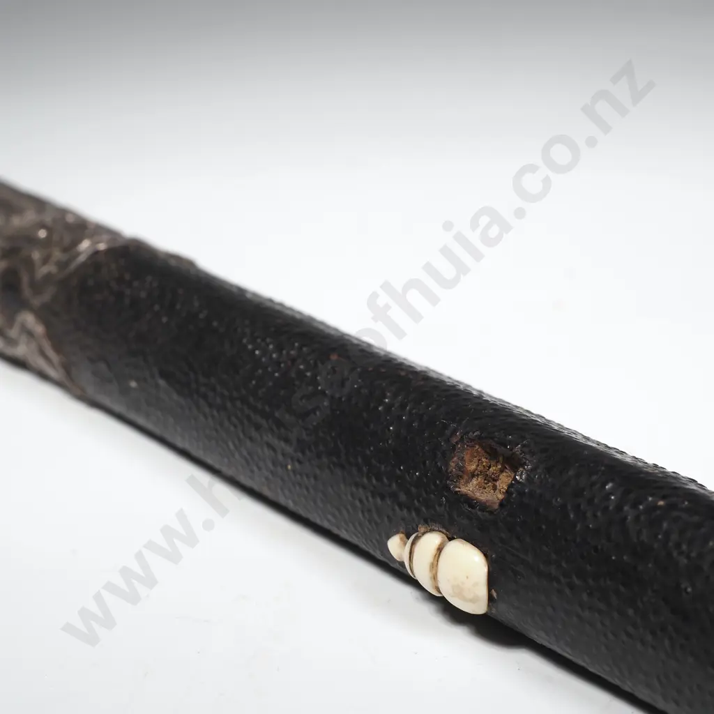 Japanese Travelling Set In Sharks Skin w Knife, Chopsticks, Earspoon & Pick & w Silver Mounts Image 1++