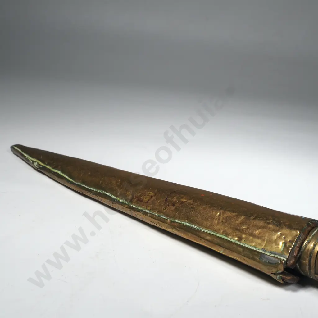Antique Dagger in Brass Sheath Image 1++