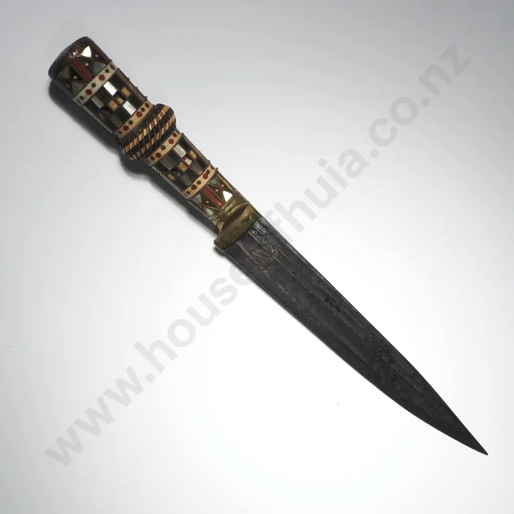 Antique Dagger in Brass Sheath Image 1++