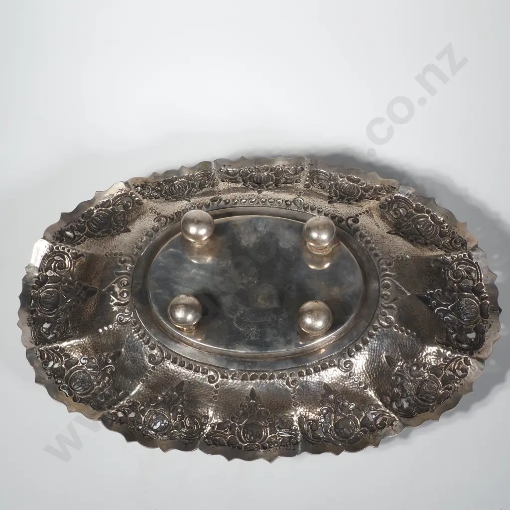 Indonesian Yogyakarta Silver Tray / Bowl Image 1++