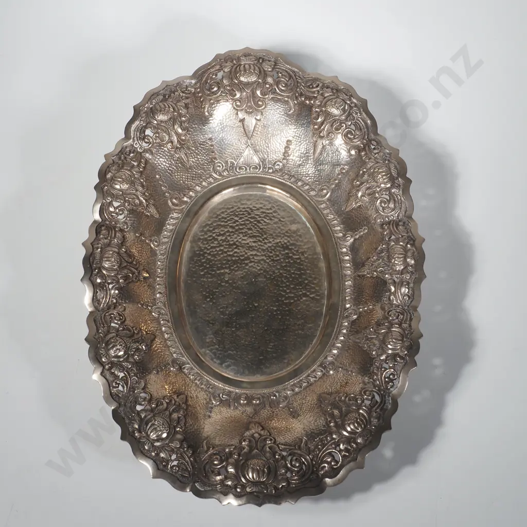 Indonesian Yogyakarta Silver Tray / Bowl Image 1++