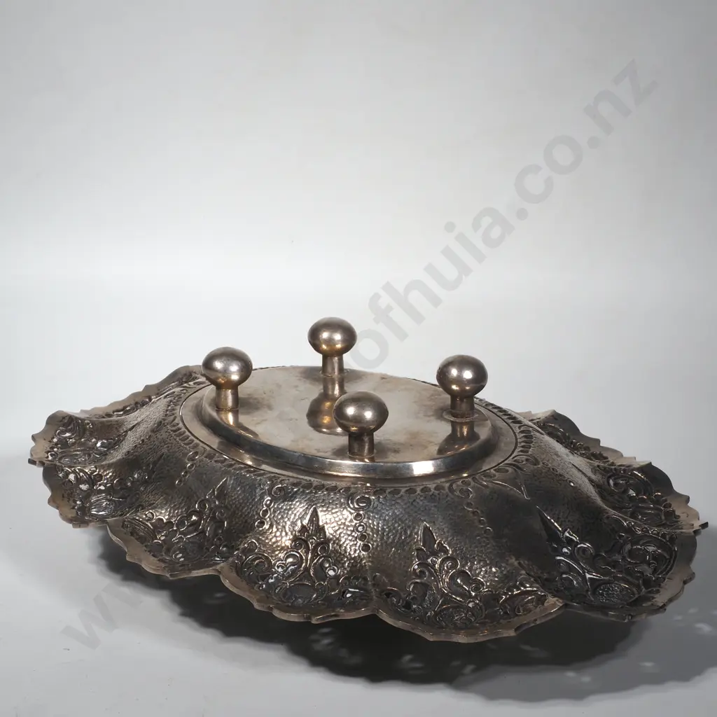 Indonesian Yogyakarta Silver Tray / Bowl Image 1++