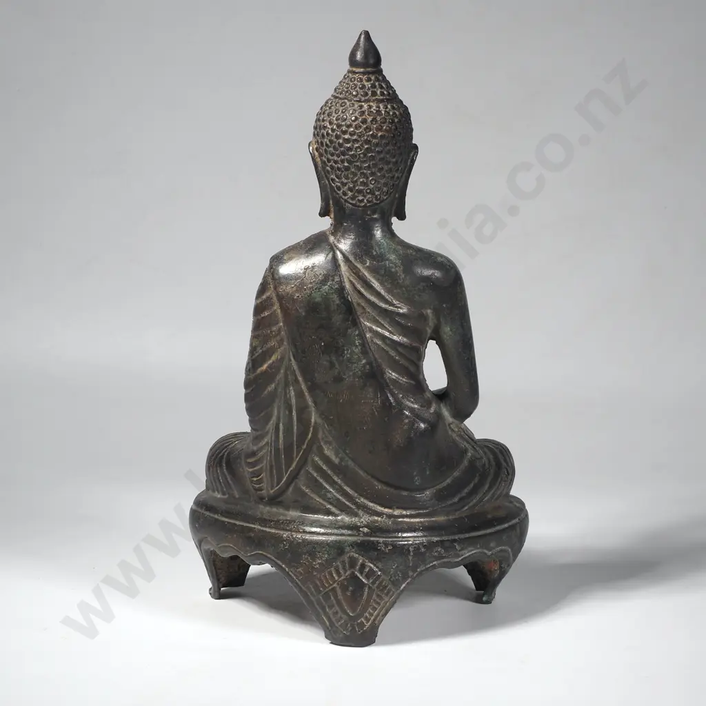 Bronzed Meditating  Buddha Statue Image 1++