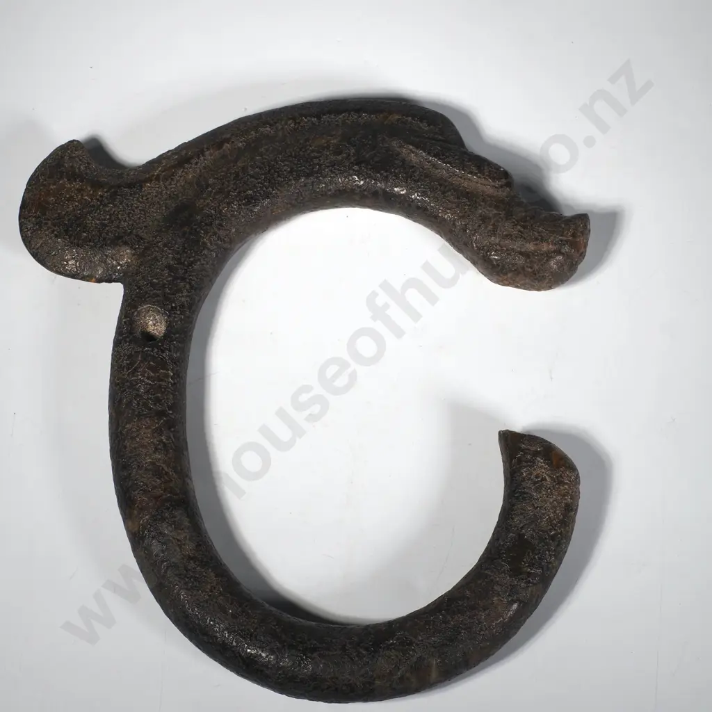 Neolithic Style Artifact ' Pig Dragon' w Curled Hook Shaped Body w Stylized Dragon Image 1++