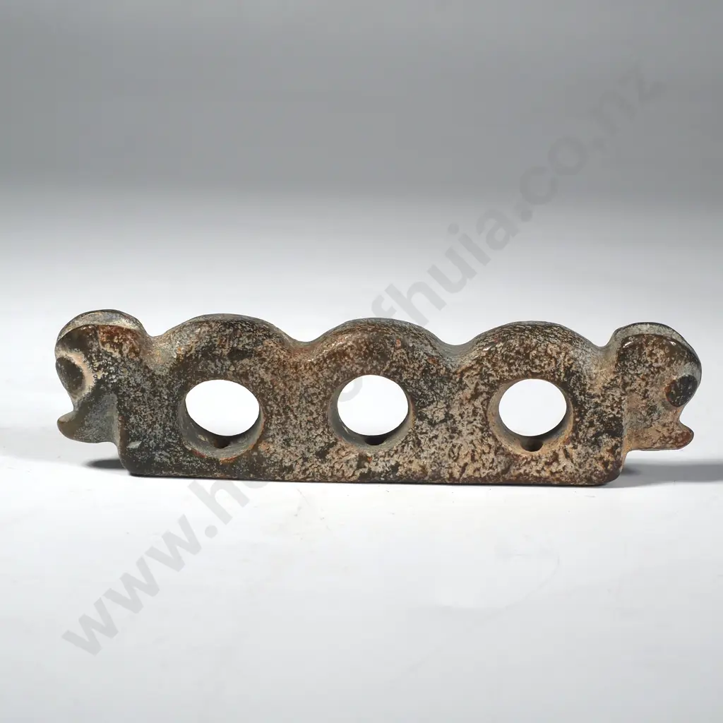 Carved Jade Artifact or Mythological Idol, resembling a figure w Head & Snout, Often Associated w Honghan Culture Image 1++