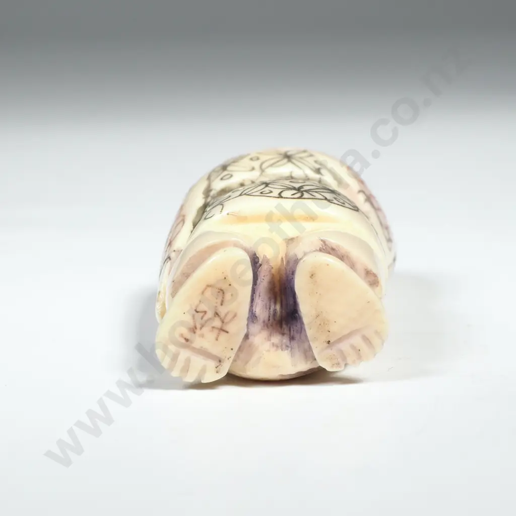 Japanese Carved Ivory Netsuke of a Fisherman Image 1++